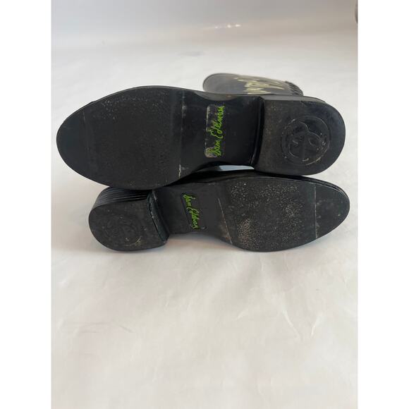 SAM EDELMAN XENIA WOMENS TALL RUBBER RAIN BOOTS WELLIES BLACK TAN SIZE 7M - Picture 10 of 12